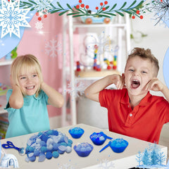 Unvola felt snow leaves to support hands-on sorting and early math skills