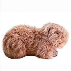 uoozii Capybara weighted plush in hand shows 4-pound balance for snug moments