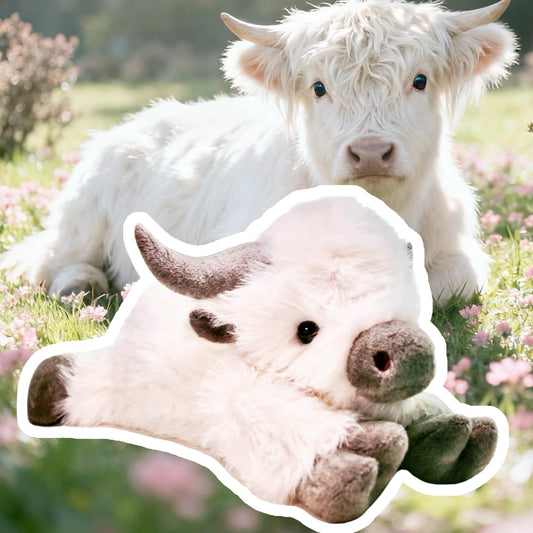uoozii Highland Cow 24in weighted plush for comforting hugs and cozy evenings.