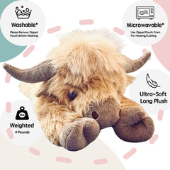uoozii Highland Cow plush ready for quiet unwind in living space