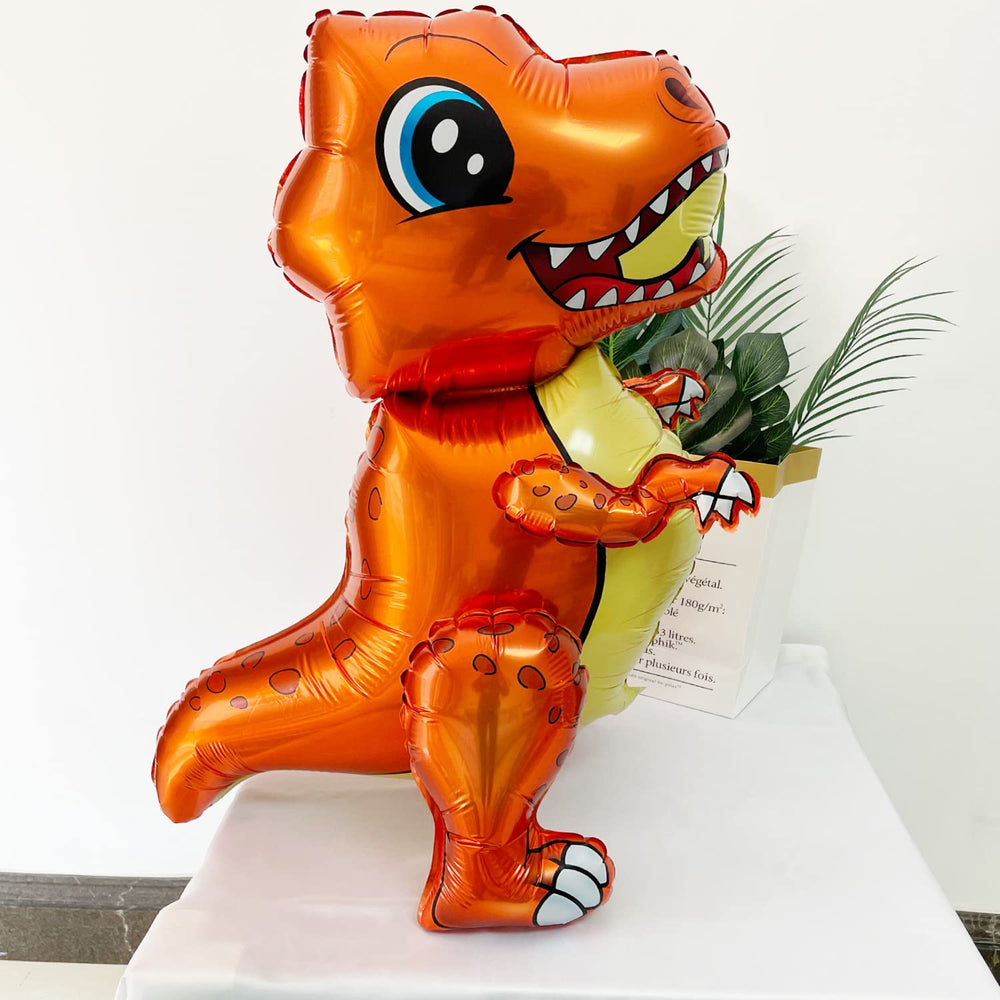 Uorbmaio Triceratops balloon stands out as a colorful party accent