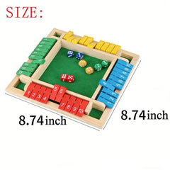 Uowivi Shut The Box game 4-player interaction demonstrates social play and conversational engagement.