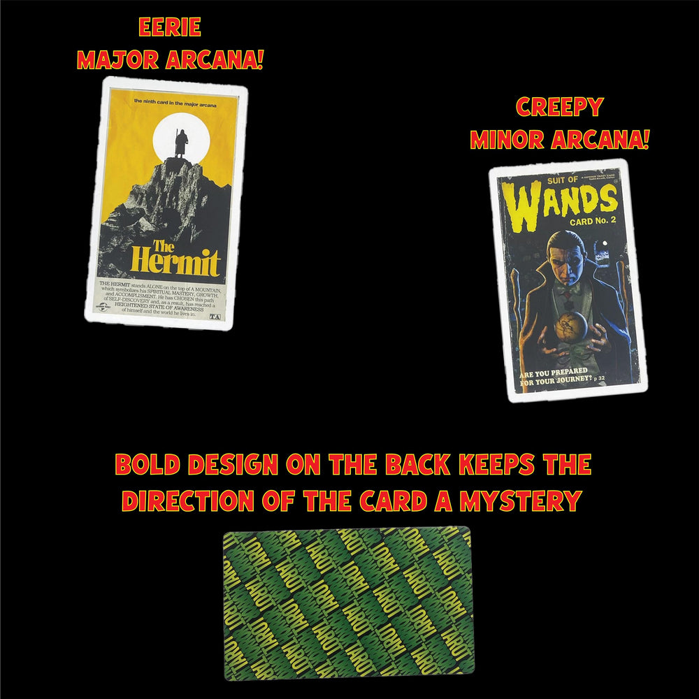 Card pattern design hides orientation to encourage fresh readings