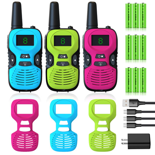 Upitry Kids Walkie Talkies 3-pack forest adventure for clear outdoor communication.