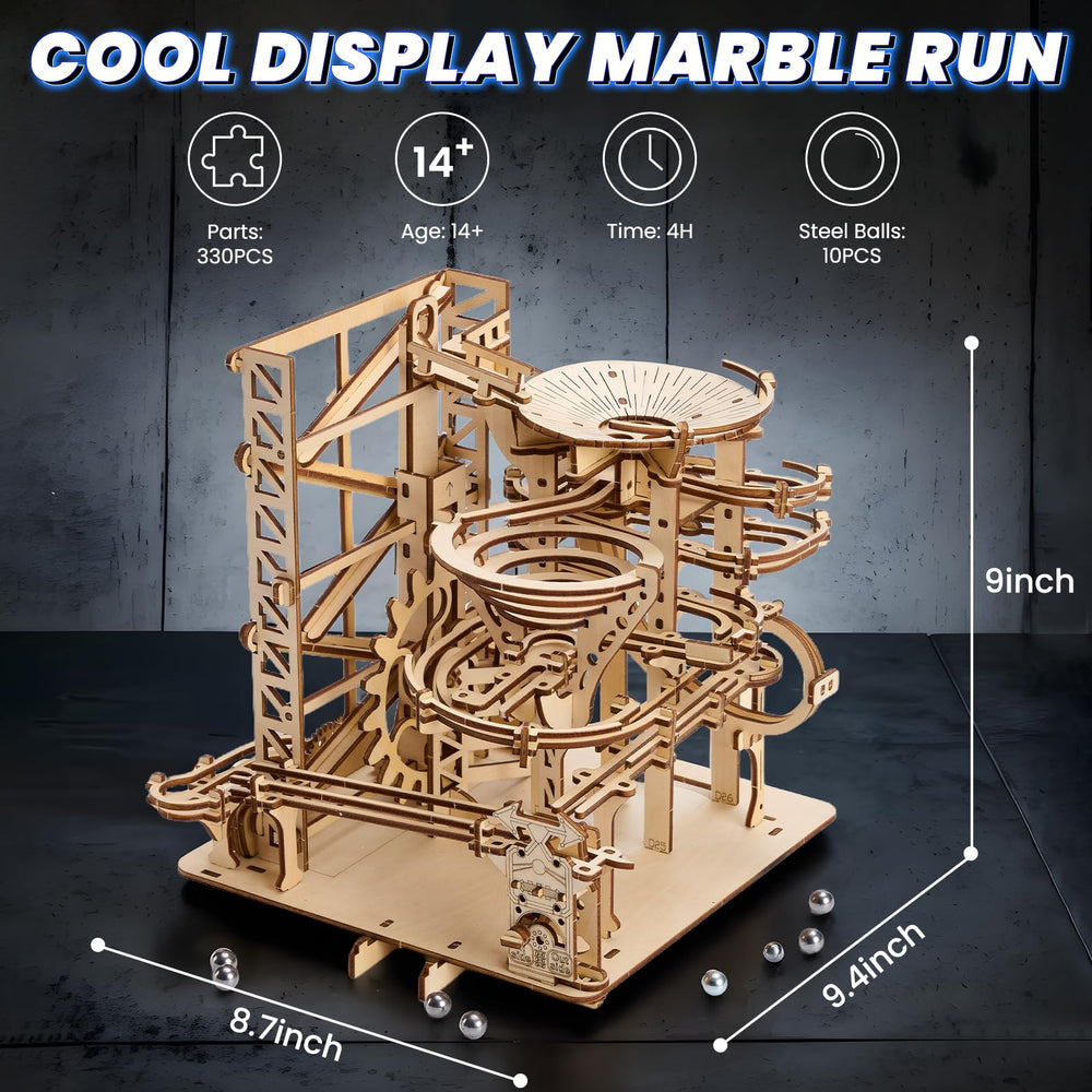 UPLIKE marble run roller coaster detail for hands-on problem solving