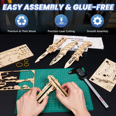UPLIKE precision-cut wood puzzle parts for precise fits