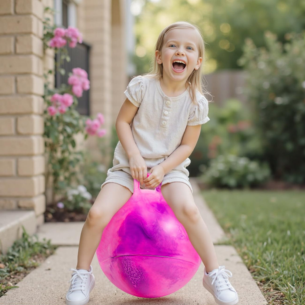 Upper Rider Hopper Ball non-slip base provides stable jumping sessions.