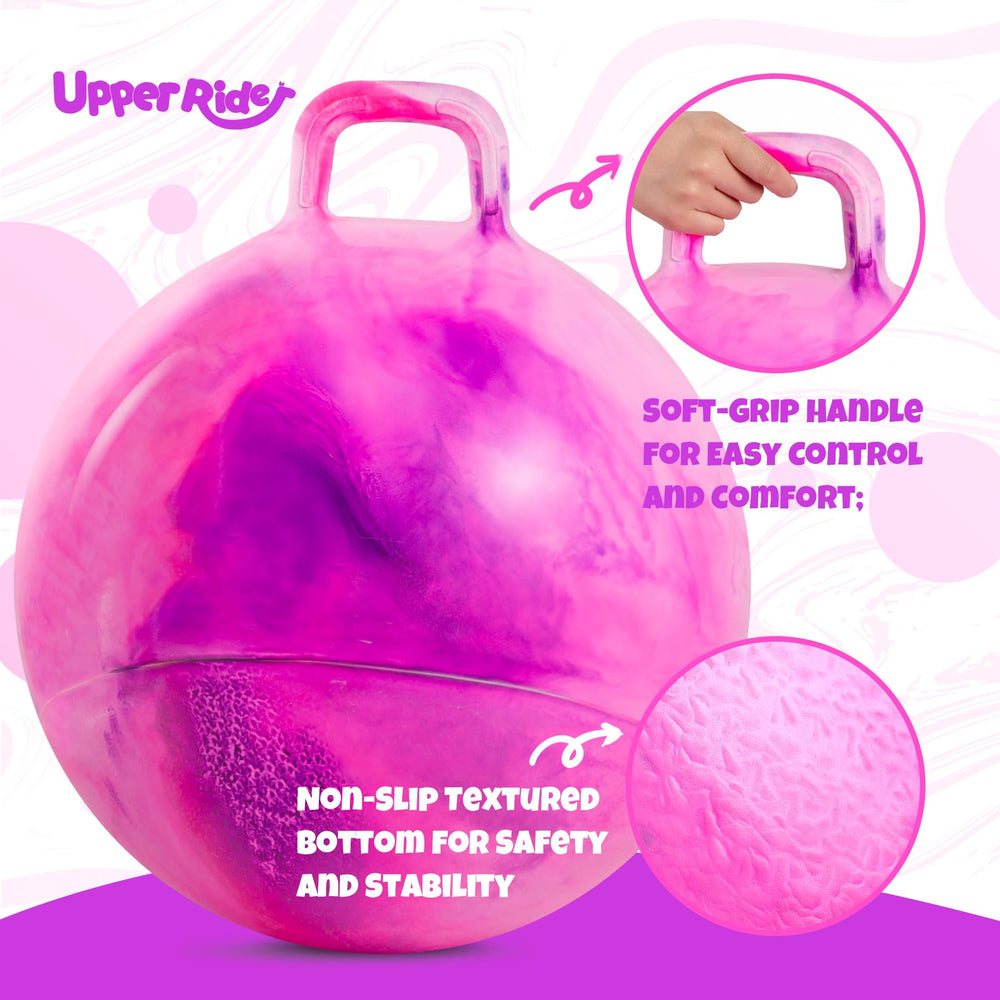 Upper Rider pump included for quick inflation and easy setup