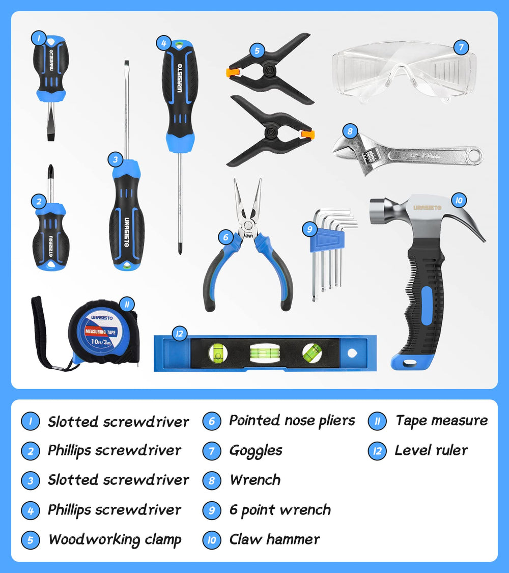 URASISTO 10 ft measuring tape for quick, accurate measurements.