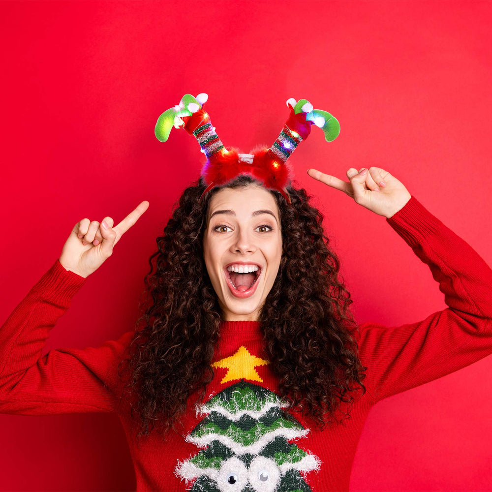 URATOT LED headband with switch-on lights is easy to use.