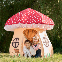 URBAN CREATIONS Enchanted Mushroom Play Tent interior space for reading and play