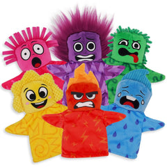 UrbanKiddy My Emotion Friends puppet hand, engaging textures for emotional exploration and expression.
