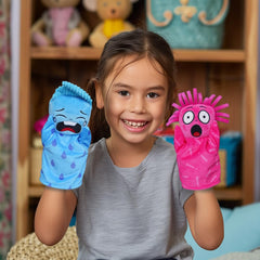 UrbanKiddy My Emotion Friends red puppet supporting empathy and role play.
