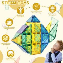 Urban Toys Magnetic Tiles 104pcs gift-ready packaging makes gifting easy.