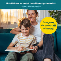 Inside pages of UrBestSelf diary guide kids through mindful journaling.