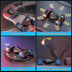 Uregoio RC car performing drift and rotate maneuvers