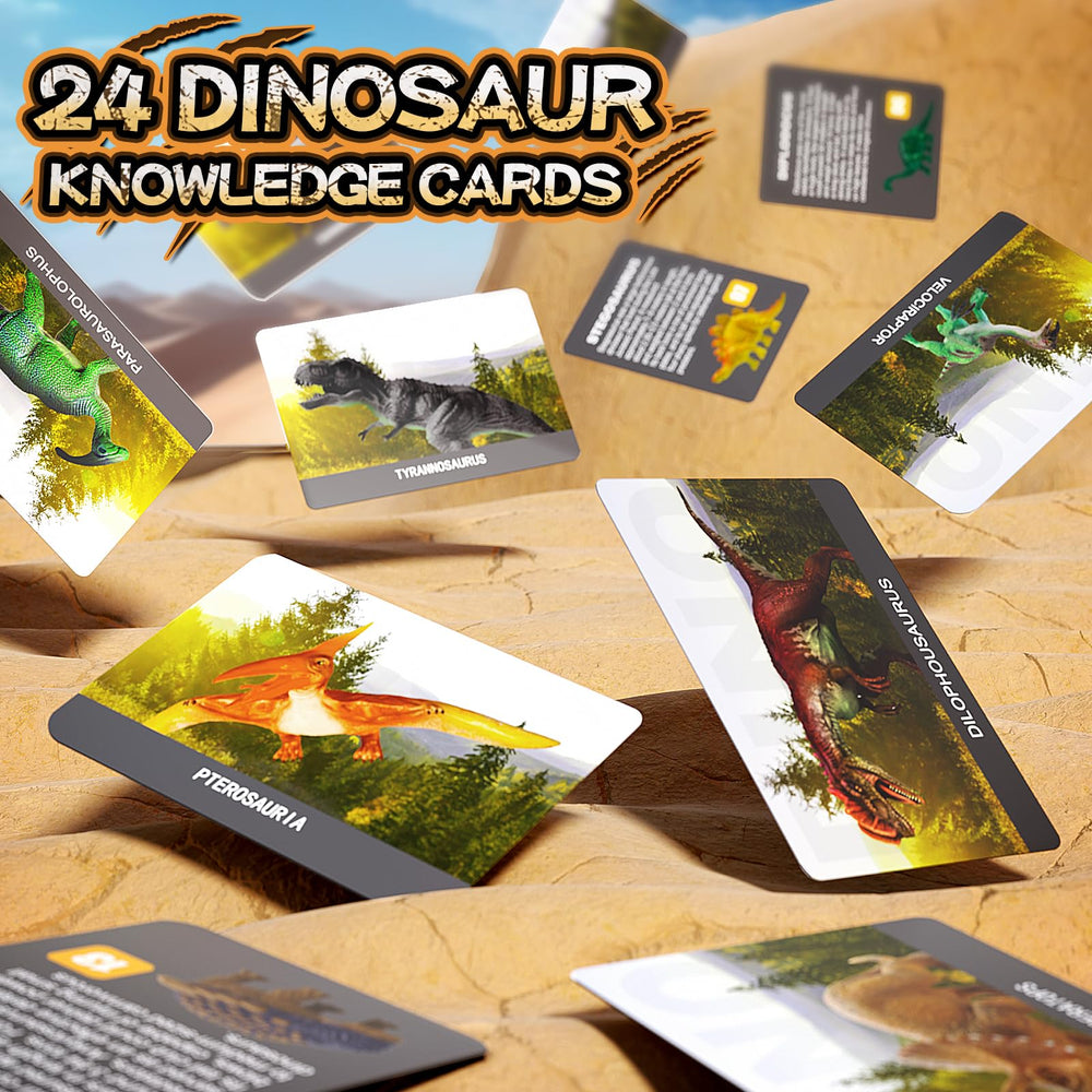 Uregoio learning cards bring dinosaurs to life with simple facts.