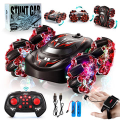 Uregoio gesture-sensing RC stunt car with LEDs for dynamic control indoors and outdoors.