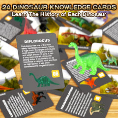 Uregoio learning cards reveal dinosaur facts to boost curiosity.