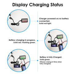 USB charger included for easy, on-the-go recharging.