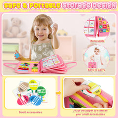 URMYWO Busy Board Pink, compact travel-friendly design