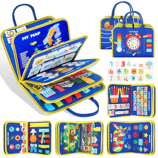 URMYWO Busy Board 12 pages of varied activities for toddlers