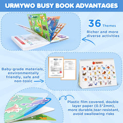 URMYWO Busy Book sticker activity boosts matching and focus.