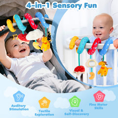 URMYWO soft giraffe with rattle offers soothing audio feedback.