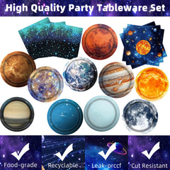 UROINEPA space plates closeup designs highlight vibrant solar system colors