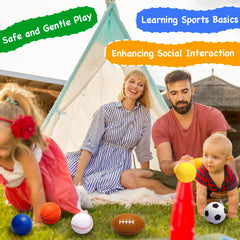 Urspasol foam soccer ball promotes safe indoor and outdoor play.