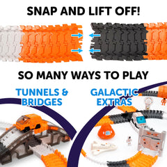 USA Toyz Galactic Race Tracks LED cars provide bright action