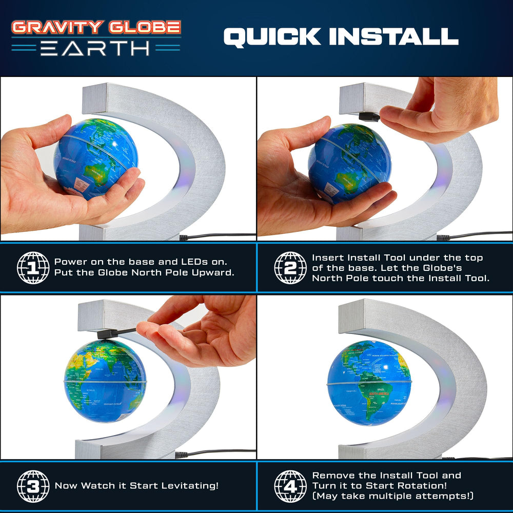 USA Toyz Gravity Globe assembly tool simplifies setup for quick enjoyment.