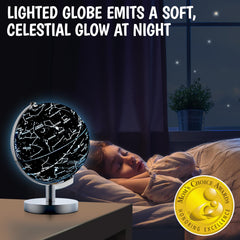 USA Toyz Illuminated Globe 360-degree rotation supports learning from every angle.