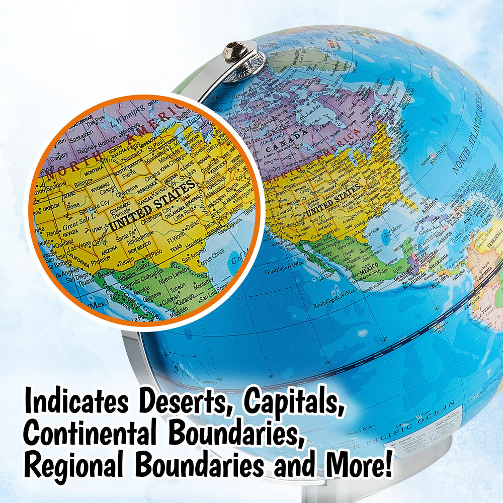 USA Toyz Illuminated Globe app and guidebook enhance constellation learning.