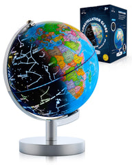 USA Toyz Illuminated Globe stand on a desk enables 360° exploration.