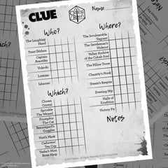 USAOPOLY Clue Critical Role villain clue cards spark strategic deductions