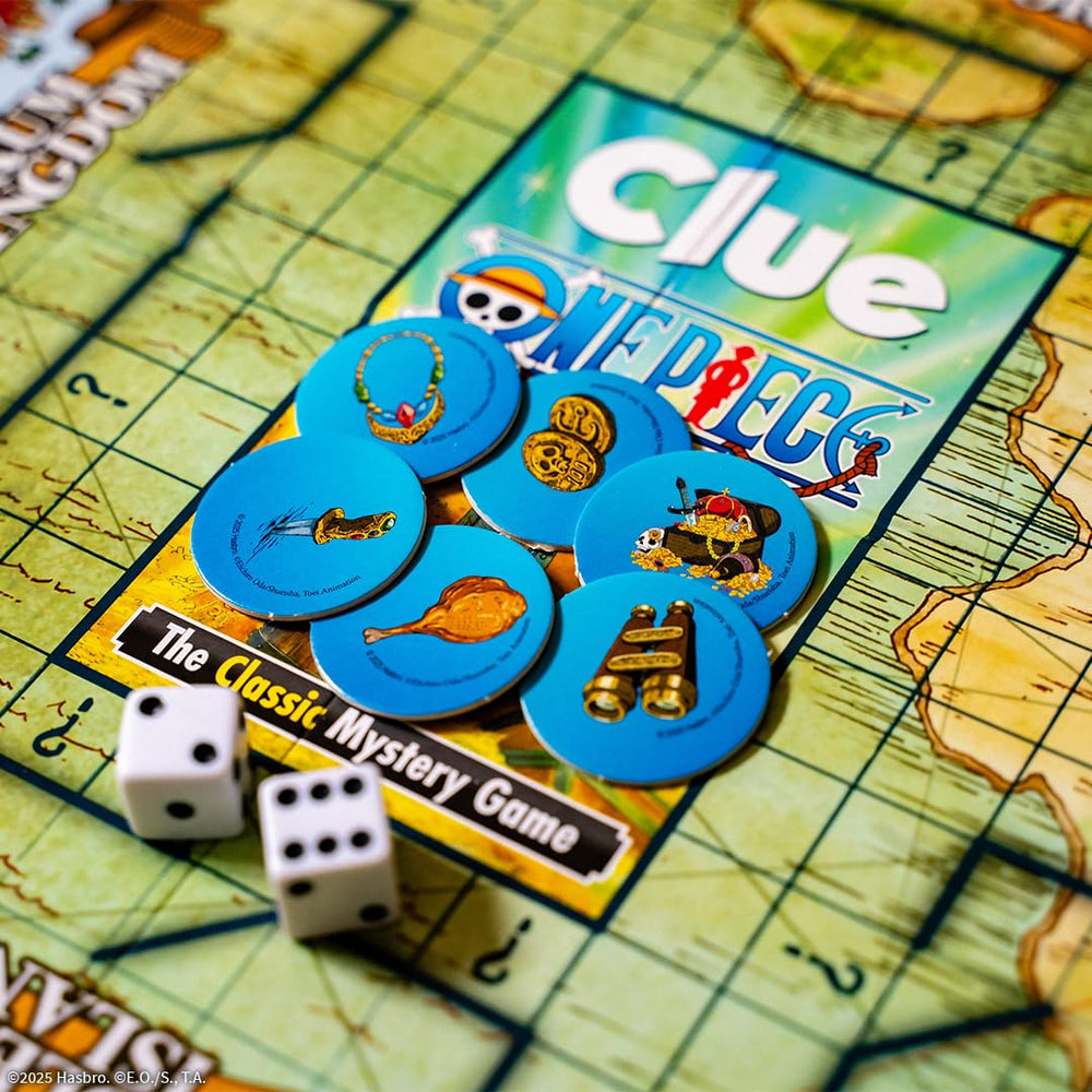 USAOPOLY Clue One Piece board art captures dramatic locations for eye-catching play visuals