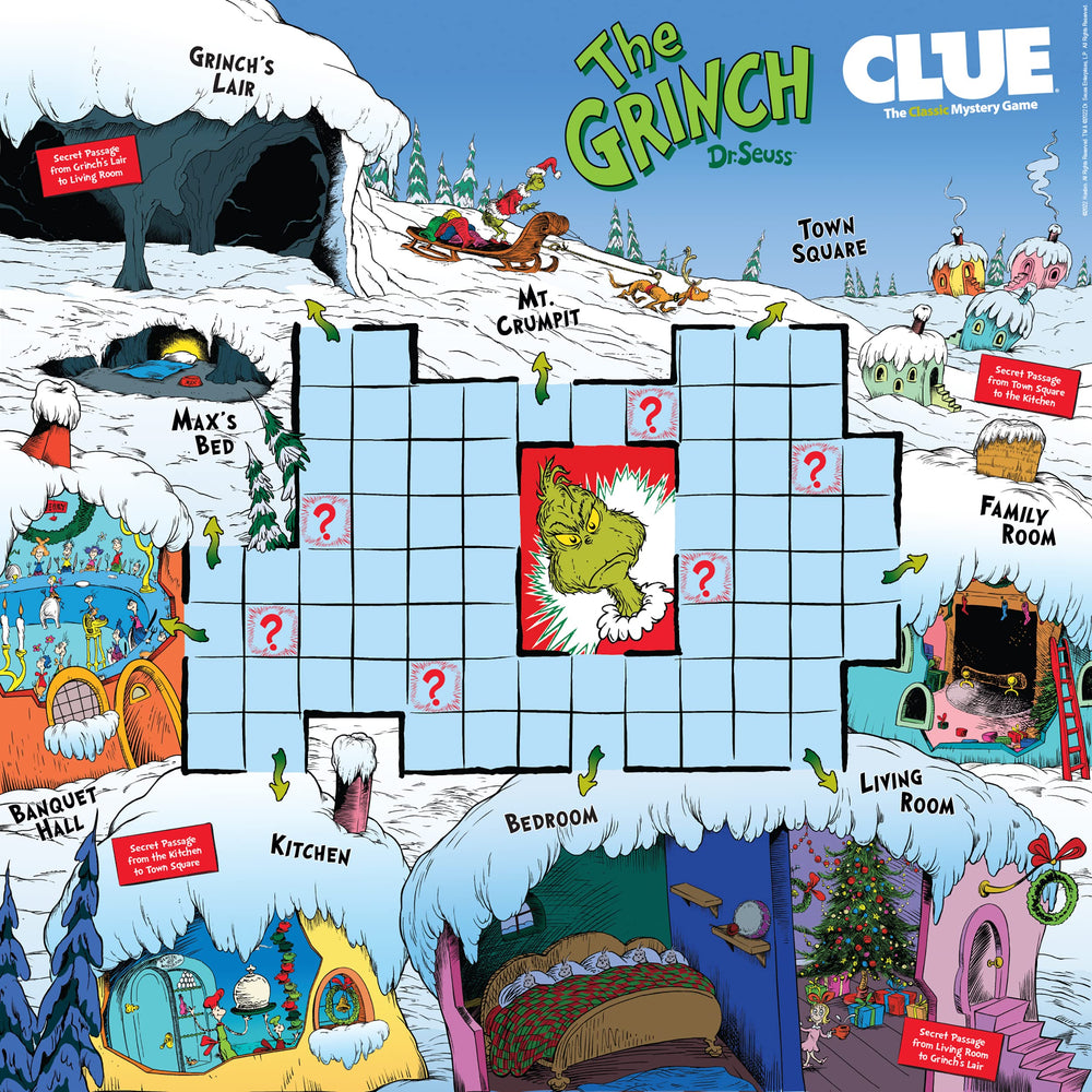 USAOPOLY Clue The Grinch power cards enhance strategy