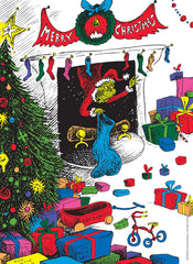 USAOPOLY Dr. Seuss Merry Grinchmas finished puzzle 19 by 27 inches ready for display