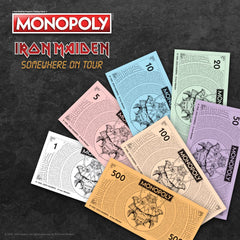 USAOPOLY Iron Maiden albatross token stands out in the lineup.