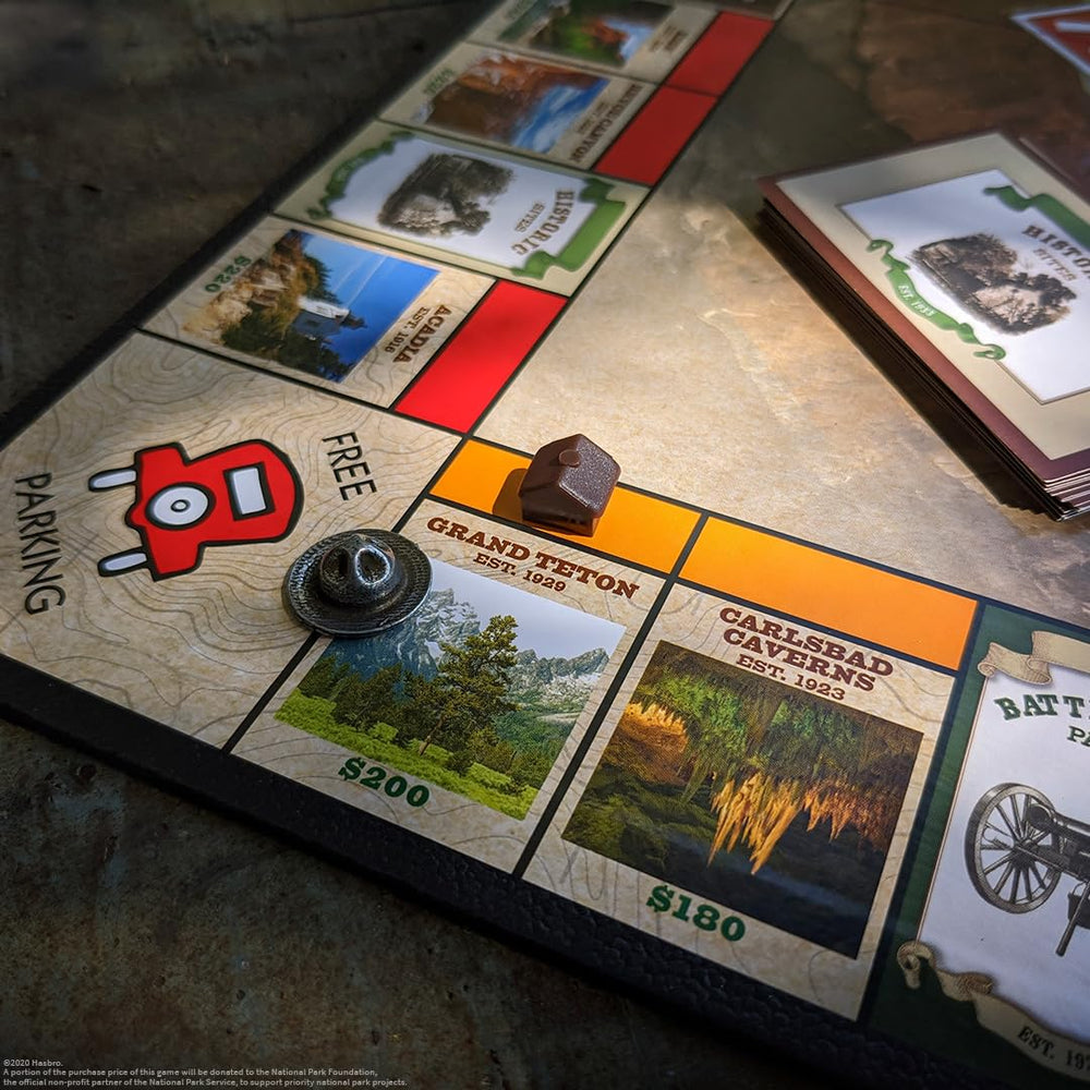 USAOPOLY Monopoly National Parks battlefield parks cards add dynamic park-related events