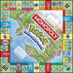 USAOPOLY Pokemon Kanto Edition board showcases sculpted Poke Marts and Centers