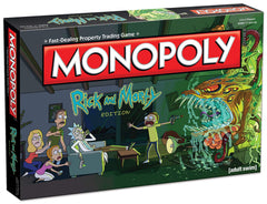 USAOPOLY Rick and Morty cover—bold interdimensional artwork for collectible game nights.