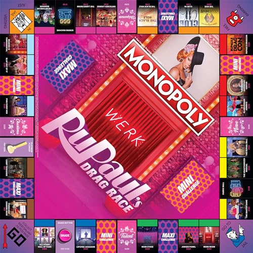 USAOPOLY Monopoly RuPaul’s Drag Race token-roll-duct-tape sparks backstage-style strategy.
