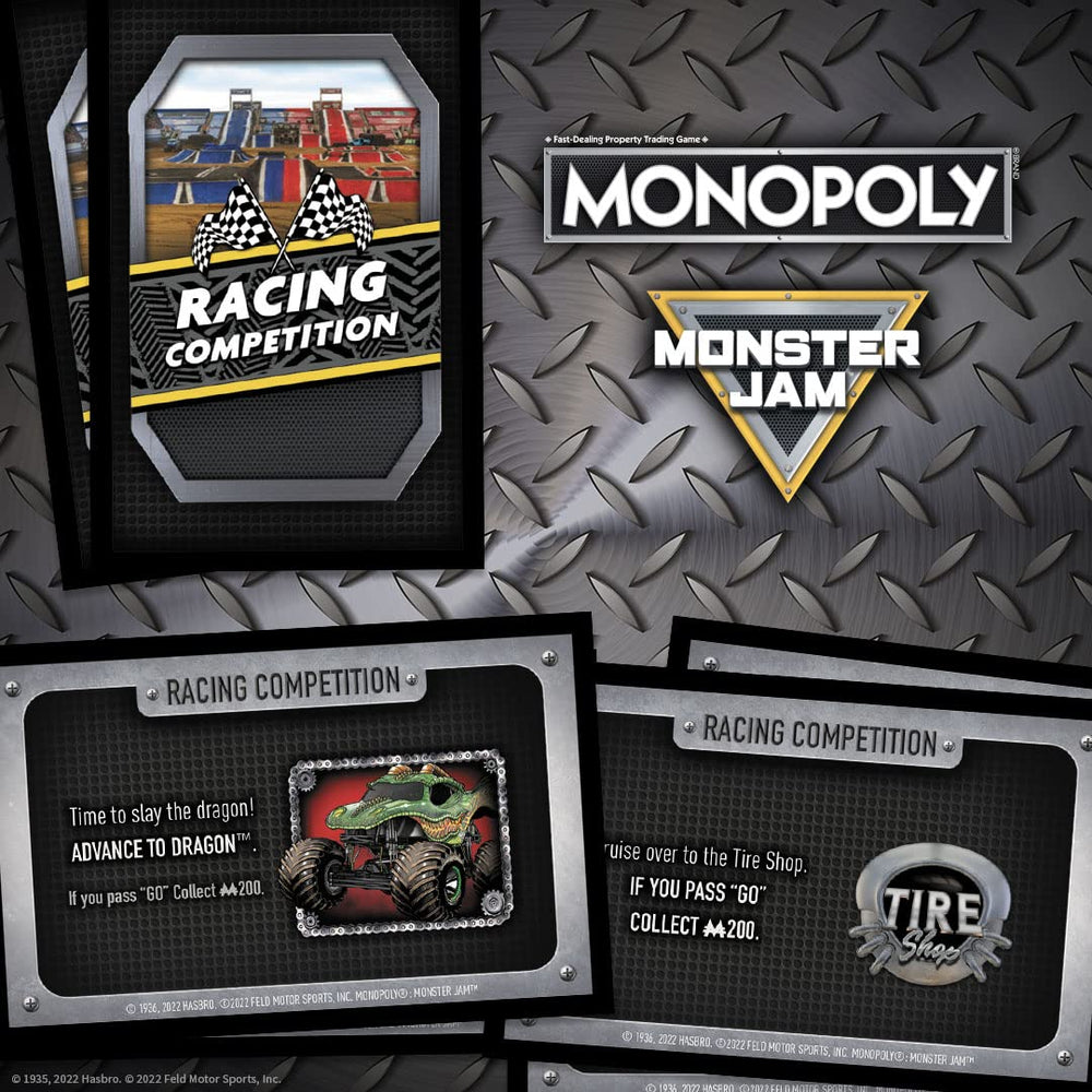 Monster Jam board art highlights licensed branding on the board