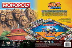 USAOPOLY Naruto Monopoly custom money with anime-inspired designs for authentic play.