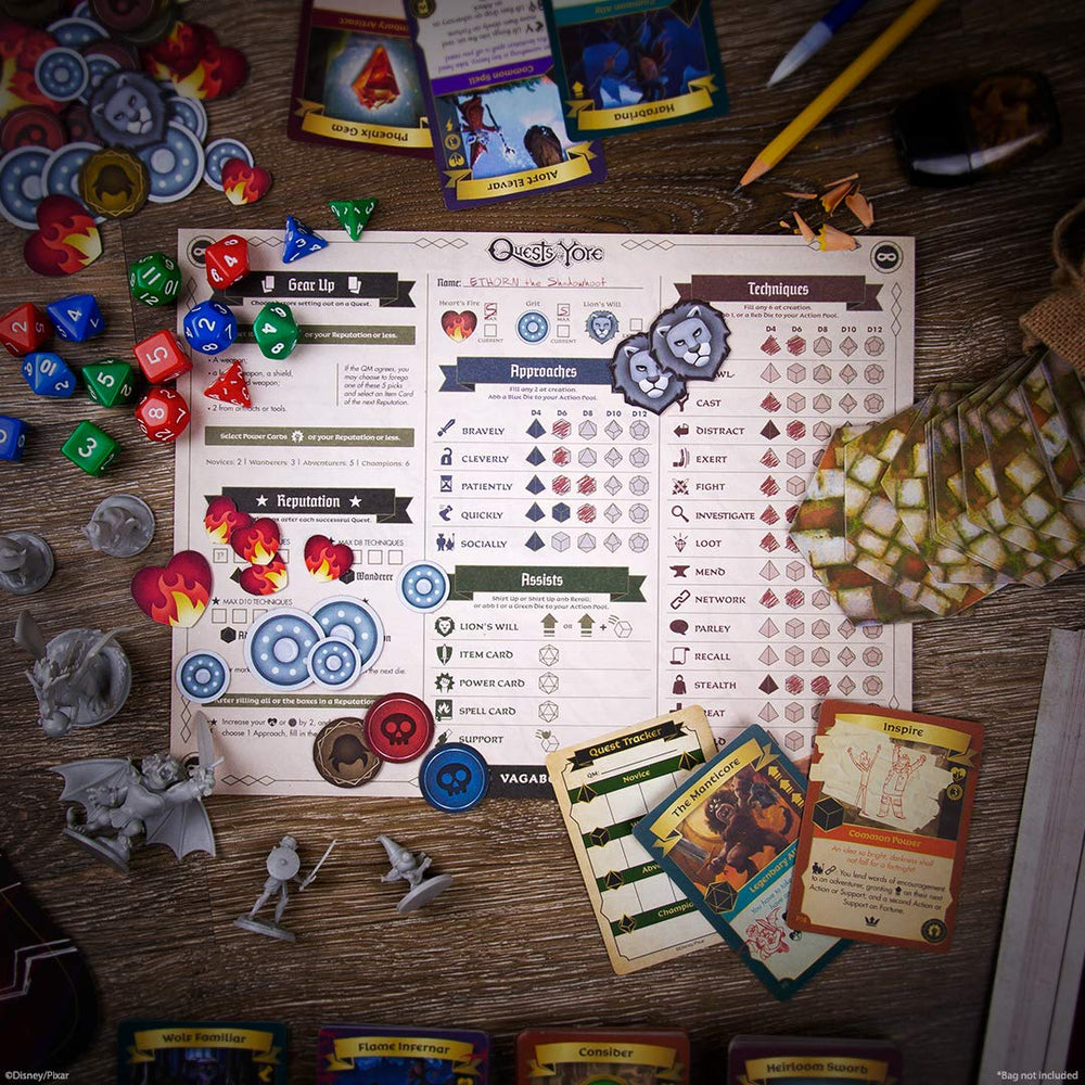 USAOPOLY Quests of Yore Barley’s Edition advanced player's guide for deeper play