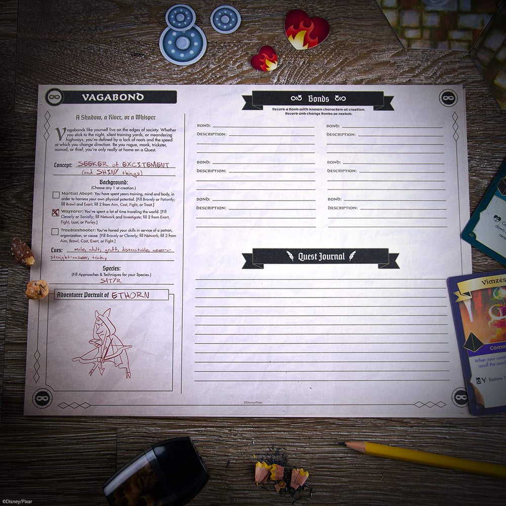 USAOPOLY Quests of Yore Barley’s Edition grit tokens for character moments