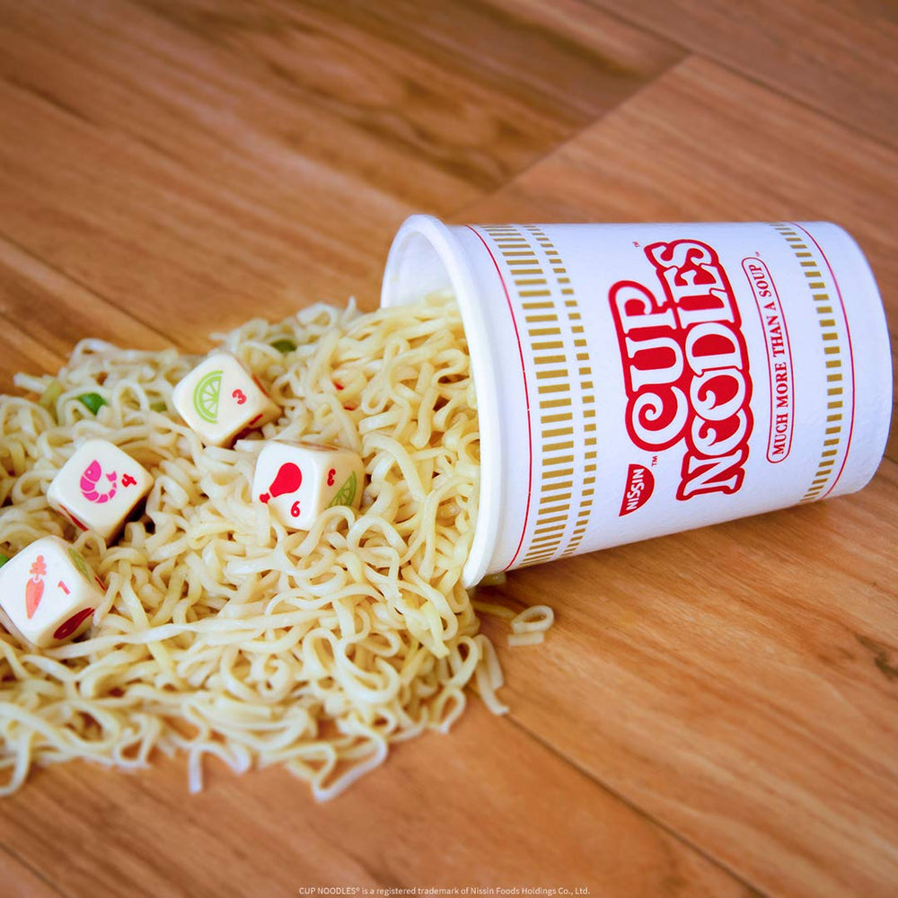USAOPOLY YAHTZEE Cup Noodles scorepads help track rounds for family game nights.