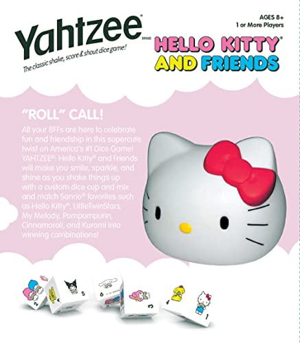 USAOPOLY Yahtzee dice set featuring Hello Kitty and friends